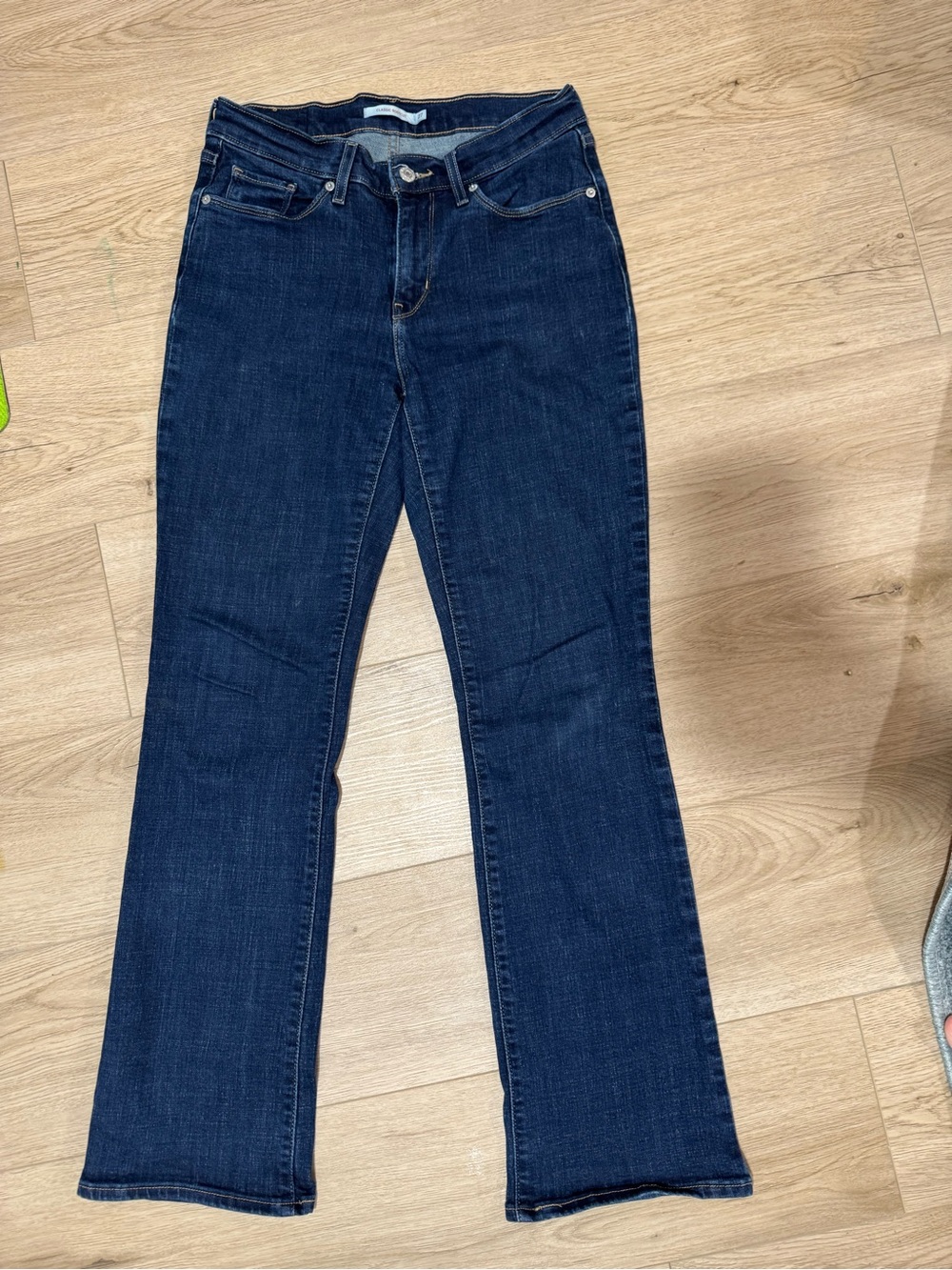Women's Dark Indigo Boot Cut Jeans - Stretch Mid-Rise